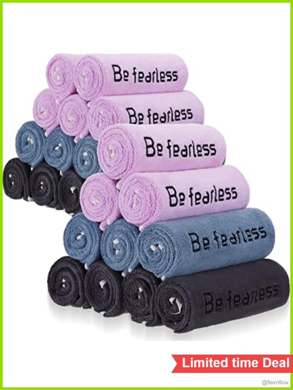 24 Pack Microfiber Gym Towels Soft Absorbent Workout Sweat Towels